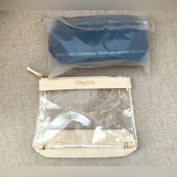 Kerastase | Bags | New Kerastase Transparent Pouch Wwhite Mesh Bottom ...